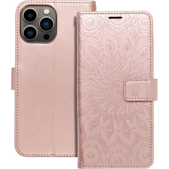 Mezzo Book Case For Iphone 13 Pro Max Mandala Rose Gold OEM