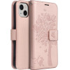 Mezzo Book Case For Iphone 13 Tree Rose Gold OEM