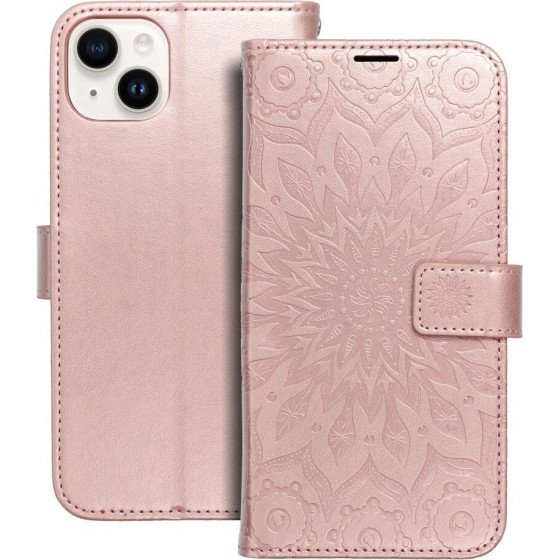 Mezzo Book Case For Iphone 14 Plus Mandala Rose Gold OEM