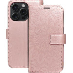 Mezzo Book Case For Iphone 15 Pro Mandala Rose Gold OEM