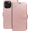 Mezzo Book Case For Iphone 15 Pro Max Mandala Rose Gold OEM