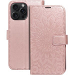 Mezzo Book Case For Iphone 15 Pro Max Mandala Rose Gold OEM