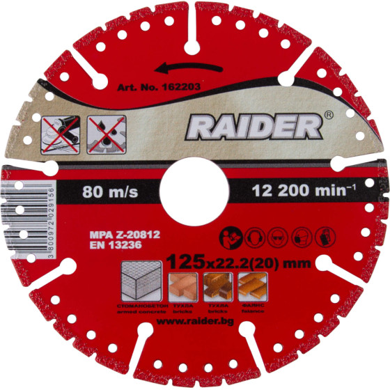 RAIDER ������ �������� ��������� ������ 125x22.2mm RD-DD24 - (162203)
