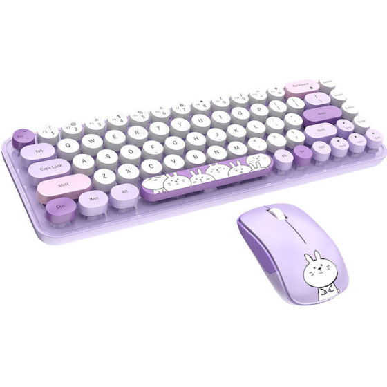MOFII Wireless Keyboard+Mouse Ibean Pro New 2.4G (Purple) - (Ibean Pro Purple)
