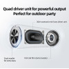 QCY SP7 Black - Portable Bluetooth Speaker w Stereo Sound 40W, Mic For Calls, Rgb Light Show - (QCY-SP7 Black)