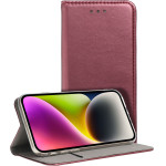 Smart Magneto Book Case For Samsung M16 5G Burgundy OEM