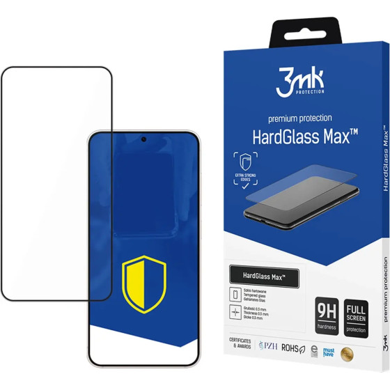 3MK Protection Tempered Glass 3MK Hardglass Max Black For Samsung Galaxy S25 Edge - (W-3HGMxB-SGS25E-0)