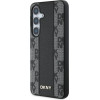 DKNY Leather Checkered Pattern Magsafe Case For Samsung Galaxy S25 Black - (DK000311-0)