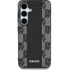 DKNY Leather Checkered Pattern Magsafe Case For Samsung Galaxy S25 Black - (DK000311-0)