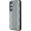 DKNY Leather Checkered Pattern Magsafe Case For Samsung Galaxy S25 Taupe - (DK000313-0)