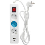 GSC ��������� 3 ������ �� ��������, ����� 1xUsb A, 1xUsb C & ������� 1.4m (3 x 1.5mm) ����� - (100000004)