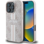Guess 4G Printed Stripes Magsafe Case For Iphone 16 Pro Max - Pink - (GUE003782-0)