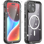 Waterproof Case Shellbox Dot Compatible With Magsafe For Iphone 15 Black OEM