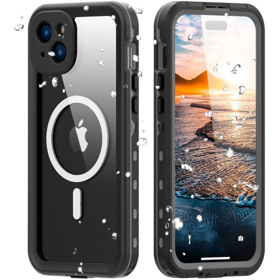 Waterproof Case Shellbox Dot Compatible With Magsafe For Iphone 15 Plus Black OEM