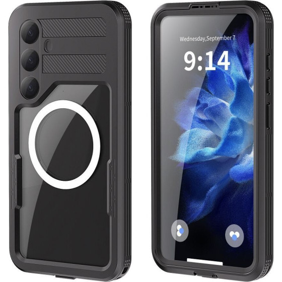Waterproof Case Shellbox Mars With Metal Ring For Samsung S25 Plus Black OEM
