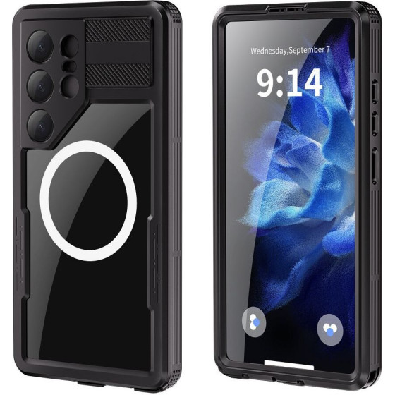 Waterproof Case Shellbox Mars With Metal Ring For Samsung S25 Ultra Black OEM