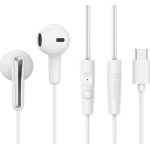 Celebrat Earphones �� ��������� G37, USB-C �������, 14.2mm, 1.2m, ����� - (G37-WH)