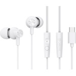 Celebrat Earphones �� ��������� G38, USB-C �������, 10mm, 1.2m, ����� - (CB-G38-WH)