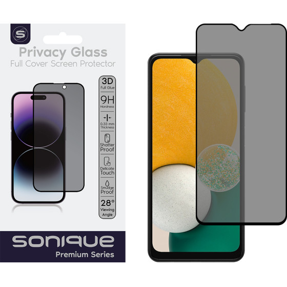 Sonique Privacy Glass Premium Series Hd Full Cover 9H Samsung Galaxy A13 4G / Galaxy A13 5G / Galaxy A04s �����