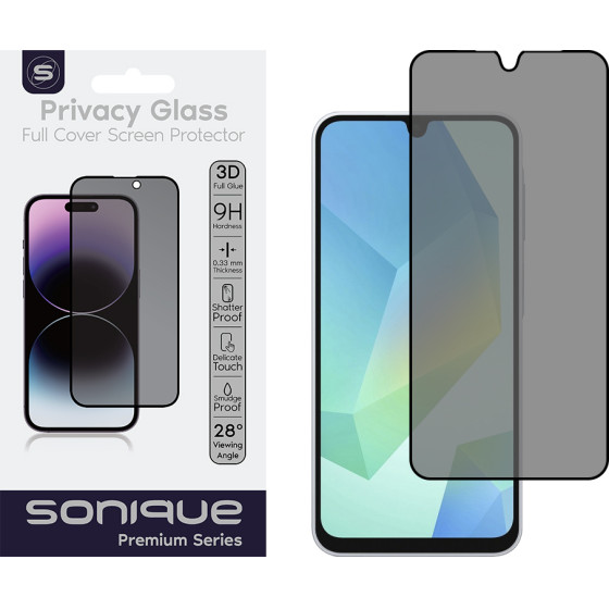 Sonique Privacy Glass Premium Series Hd Full Cover 9H Samsung Galaxy A16 4G / Galaxy A16 5G / Galaxy A26 5G �����
