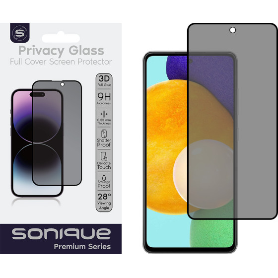 Sonique Privacy Glass Premium Series Hd Full Cover 9H Samsung Galaxy A52 4G/5G / Galaxy A52s 5G �����