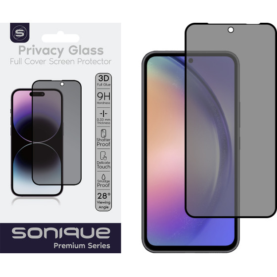 Sonique Privacy Glass Premium Series Hd Full Cover 9H Samsung Galaxy A54 5G / Galaxy S23 Fe �����