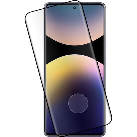 Idol 1991 Tempered Glass Xiaomi Redmi Note 14 Pro 4G 6.67'' 9H 0.30mm 3D Edge Glue Semi Curved Finger Unlock BLACK