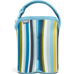 Built Bottle Buddy Two Bottle Tote With Holder (Baby Blue Stripe) - (BBY-BBD2-BYS)