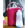 Built Bottle Buddy Two Bottle Tote With Holder (Baby Pink Mini Dots) - (BBY-BBD2-BMD)