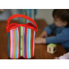 Built Bottle Buddy Two Bottle Tote With Holder (Baby Pink Stripe) - (BBY-BBD2-BPS)