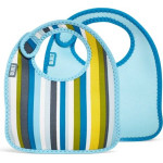 Built Mess Mate Set Of 2 Baby Bib (Baby Blue Stripe) - (BBY-MMBB-BYS)