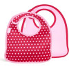Built Mess Mate Set Of 2 Baby Bib (Baby Pink Mini Dots) - (BBY-MMBB-BMD)