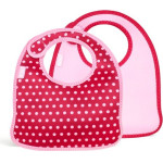 Built Mess Mate Set Of 2 Baby Bib (Baby Pink Mini Dots) - (BBY-MMBB-BMD)