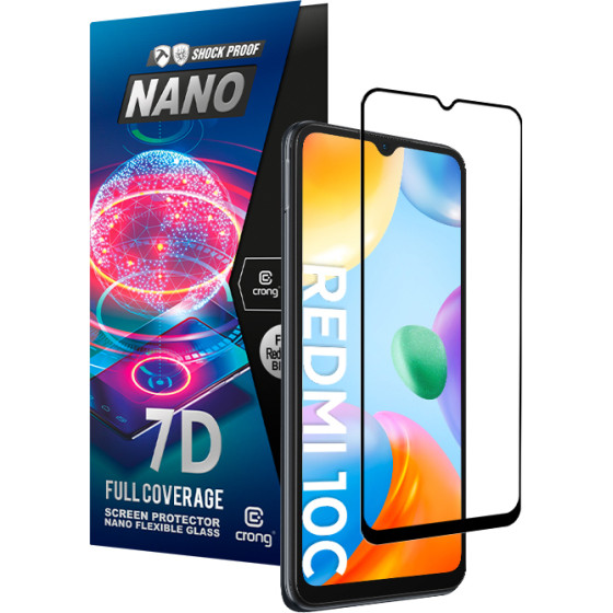 Crong 7D Nano Flexible Glass - Full Coverage Hybrid Screen Protector 9H Samsung Galaxy M13 - (CRG-7DNANO-XRMI10C)