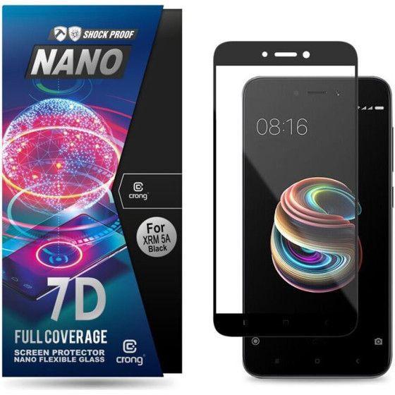 Crong 7D Nano Flexible Glass - Full Coverage Hybrid Screen Protector 9H Xiaomi Redmi 5A - (CRG-7DNANO-XR5A)