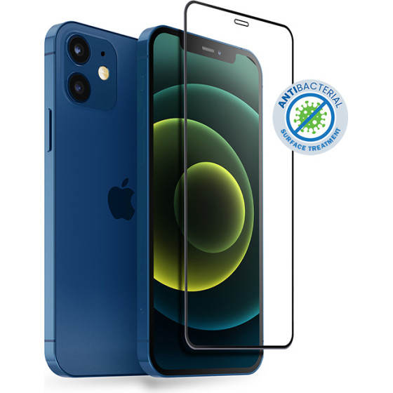 Crong Anti-Bacterial 3D Armor Glass - 9H Tempered Glass For The Entire Screen Of The Iphone 12 Mini + Installation Frame - (CRG-AB3DAG-IP54)