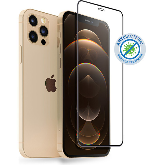 Crong Anti-Bacterial 3D Armor Glass - 9H Tempered Glass For The Entire Screen Of The Iphone 12 Pro Max + Installation Frame - (CRG-AB3DAG-IP67)