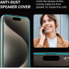 Crong Anti-Bacterial 3D Armour Glass - 9H Full Glue Tempered Glass For Iphone 16 Plus / Iphone 15 Plus + Installation Frame - (CRG-AB3DAG-IP15PL)