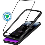 Crong Anti-Bacterial 3D Armour Glass - 9H Tempered Glass For The Entire Screen Of The Iphone 14 Pro Max + Installation Frame - (CRG-AB3DAG-IP14PM)