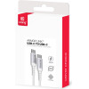 Crong Armor Link - 60W Pd 3A USB-C To USB-C Cable 25cm (white) - (CRGAL025USCCWHI)