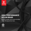 Crong Armor Link - USB-A To USB-C 60W 3A Braided Cable Power Delivery Fast Charging 25cm (Black) - (CRG-AL025USAC-BLK)