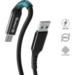 Crong Armor Link - USB-C To USB-A 60W Braided Cable Power Delivery Fast Charging 150cm (black) - (CRG-AL15USAC-BLK)
