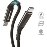 Crong Armor Link - USB-C To USB-C 100W 5A Braided Cable Power Delivery Fast Charging 200cm (Black) - (CRG-AL200USCC-BLK)
