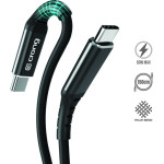 Crong Armor Link - USB-C To USB-C 60W Braided Cable Power Delivery Fast Charging 150cm (black) - (CRG-AL15USCC-BLK)