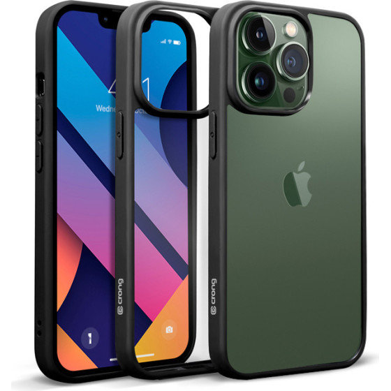 Crong Clear Cover - Case For Iphone 13 Pro Max (Black) - (CRG-CLRC-IP1367-BLK)