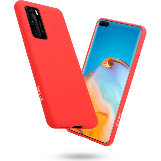 Crong Color Cover - Flexible Case For Huawei P40 (Red) - (CRG-COLR-HP40-RED)