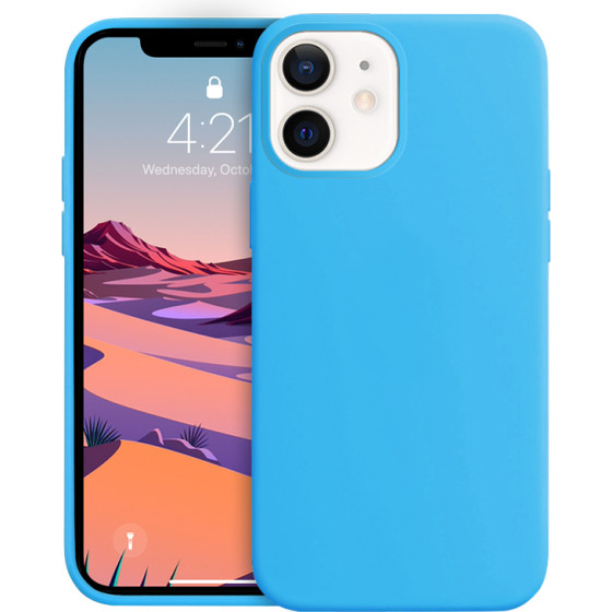 Crong Color Cover - Flexible Case For Iphone 12 Mini (Blue) - (CRG-COLR-IP1254-LBLU)