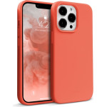 Crong Color Cover Liquid Silicone Case For Iphone 13 Pro (Coral Red) - (CRG-COLR-IP1361P-COR)