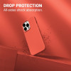 Crong Color Cover Liquid Silicone Case For Iphone 13 Pro (Coral Red) - (CRG-COLR-IP1361P-COR)