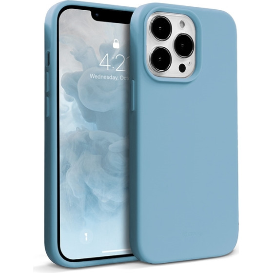Crong Color Cover Liquid Silicone Case For Iphone 13 Pro Max (Sky Blue) - (CRG-COLR-IP1367-LBLU)